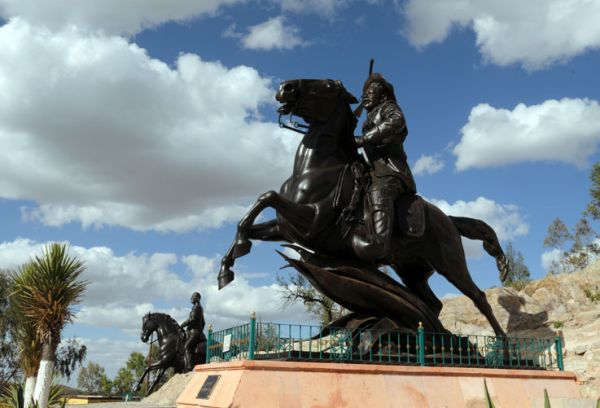 Pancho Villa en el Cerro de la Bufa, ciudad de Zacatecas.